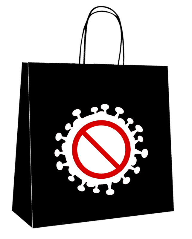 virus destroying sanitising shopper bag